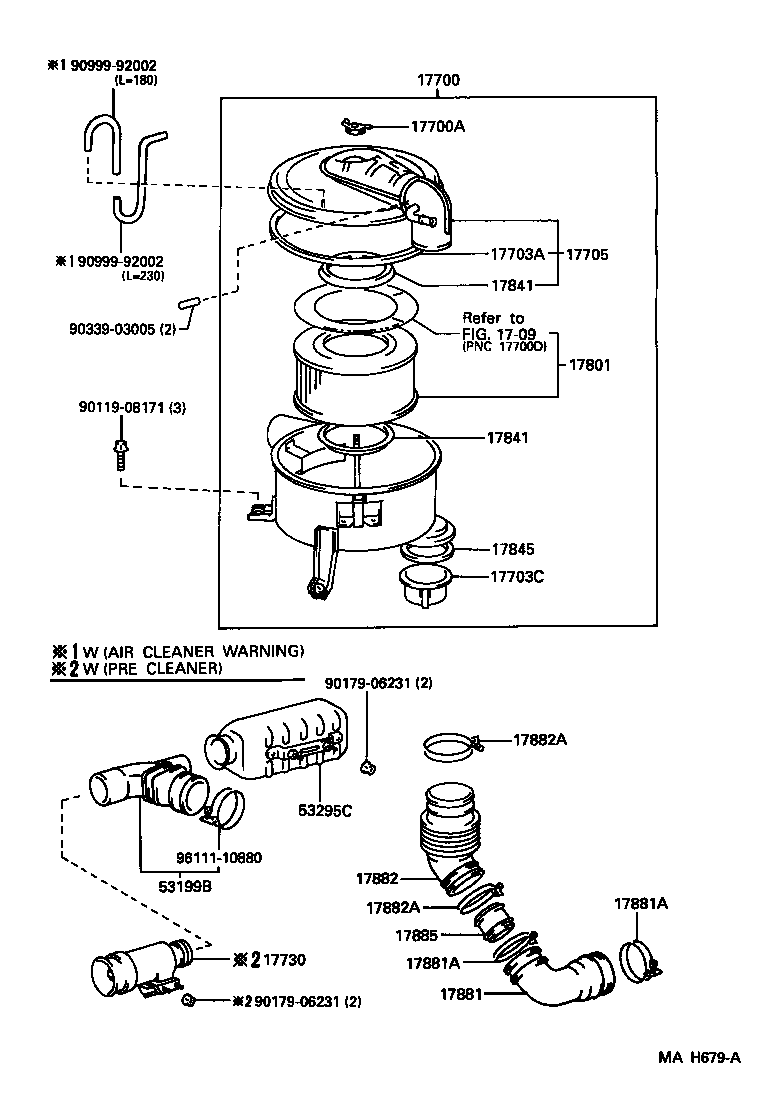 17700-66071 CLEANER ASSY, AIR product image