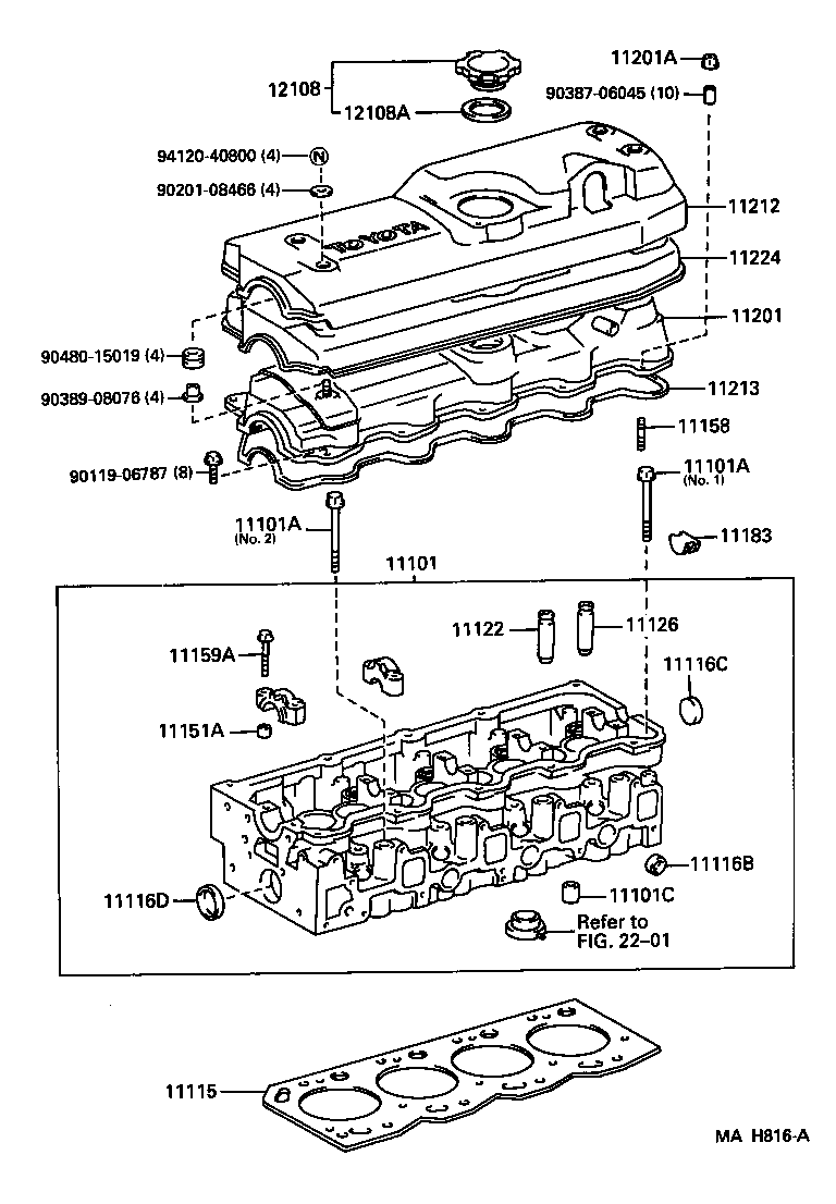 11101-79285 HEAD SUB-ASSY, CYLINDER product image