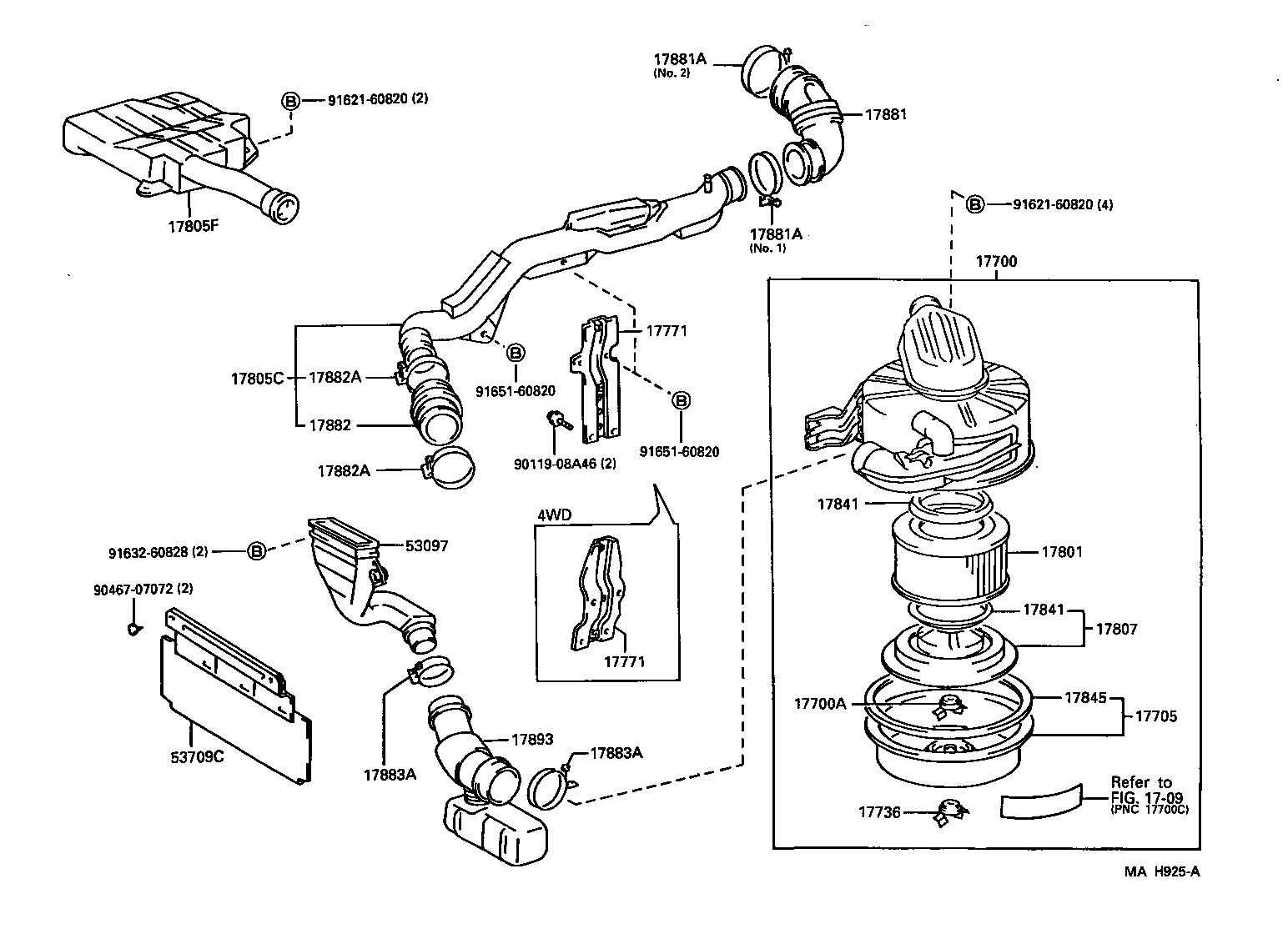 17700-73290 CLEANER ASSY, AIR product image