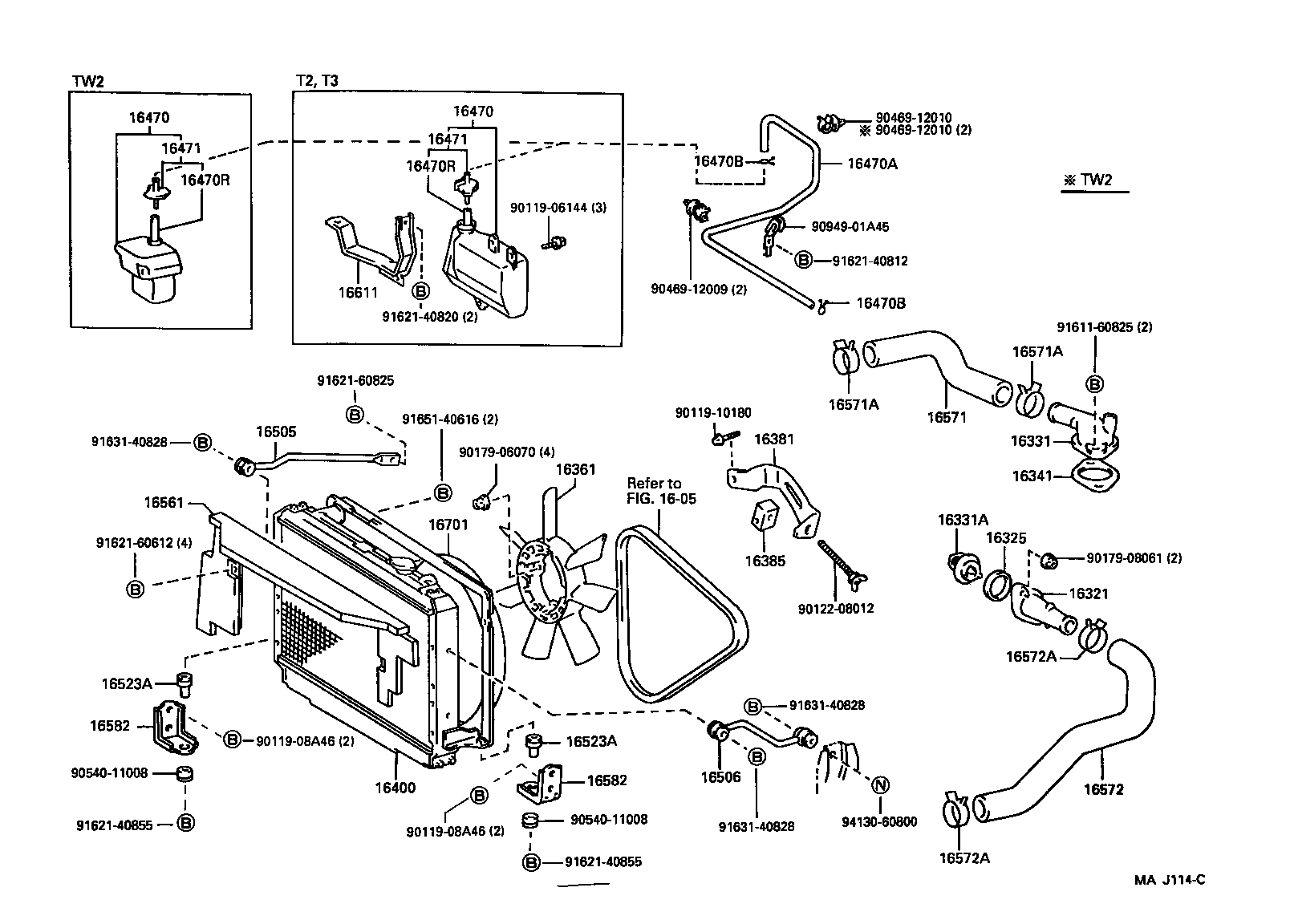 16577-54170 PIPE, RADIATOR, NO.7 product image