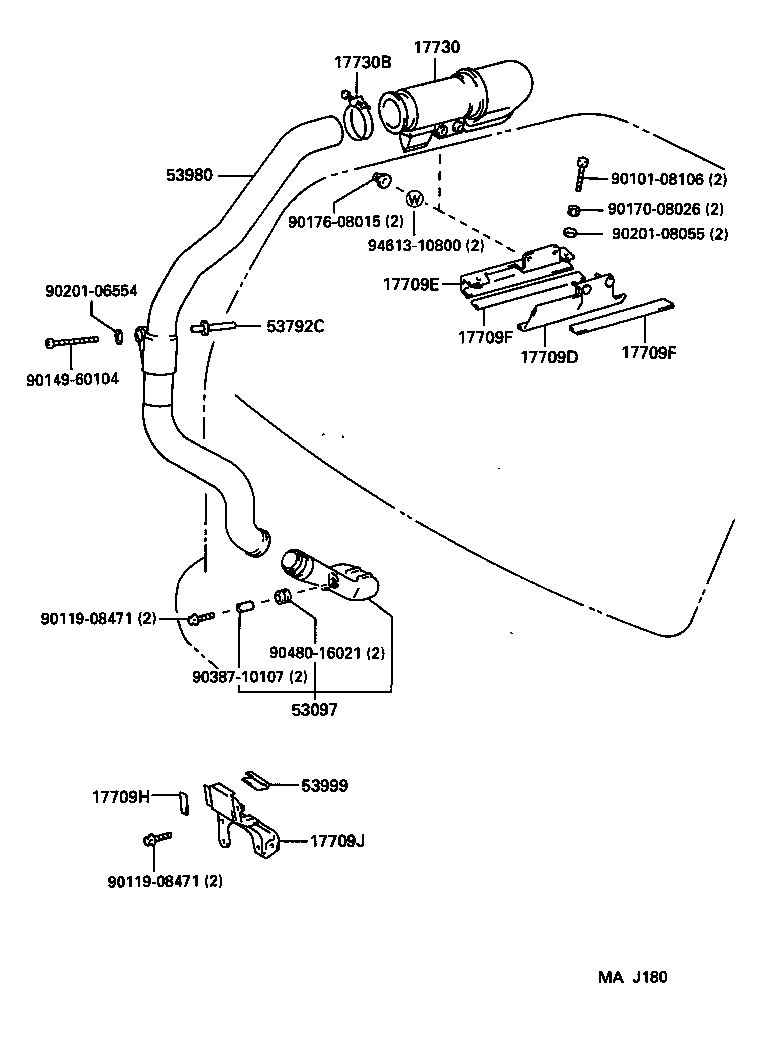 17710-54510 CLEANER ASSY, AIR product image