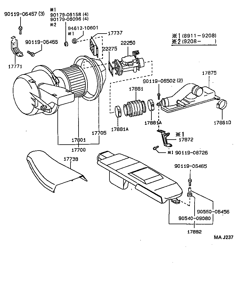90460-92001 CLAMP(FOR AIR CLEANER HOSE, NO.1) product image