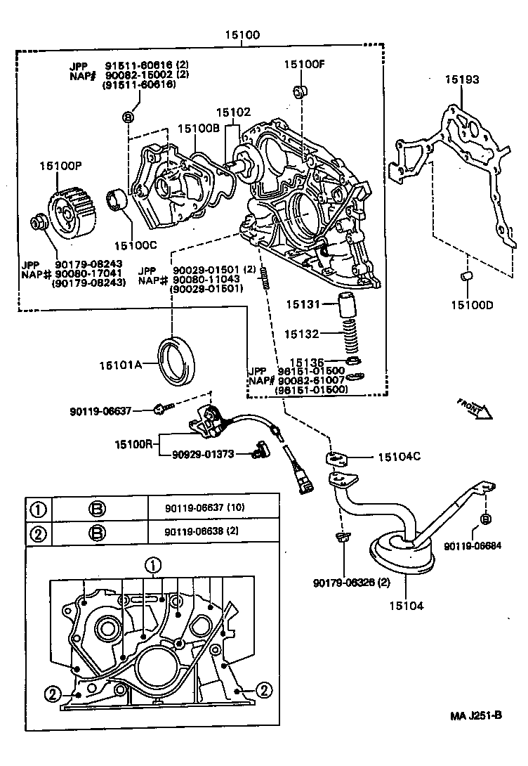 15103-62030 ROTOR SET, OIL PUMP product image