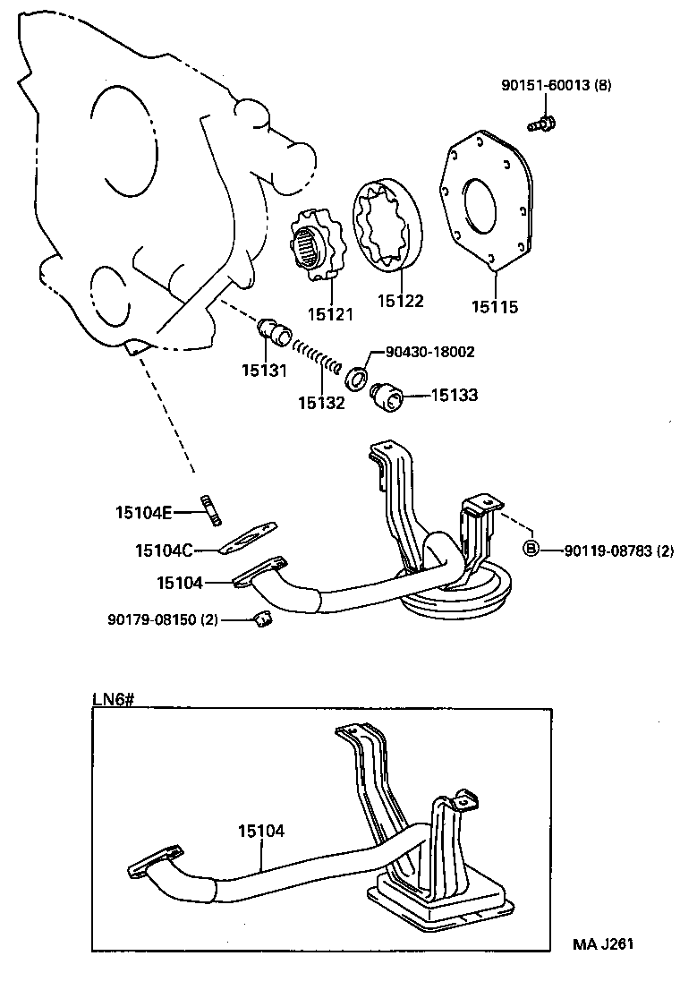 15115-71015 COVER, OIL PUMP product image