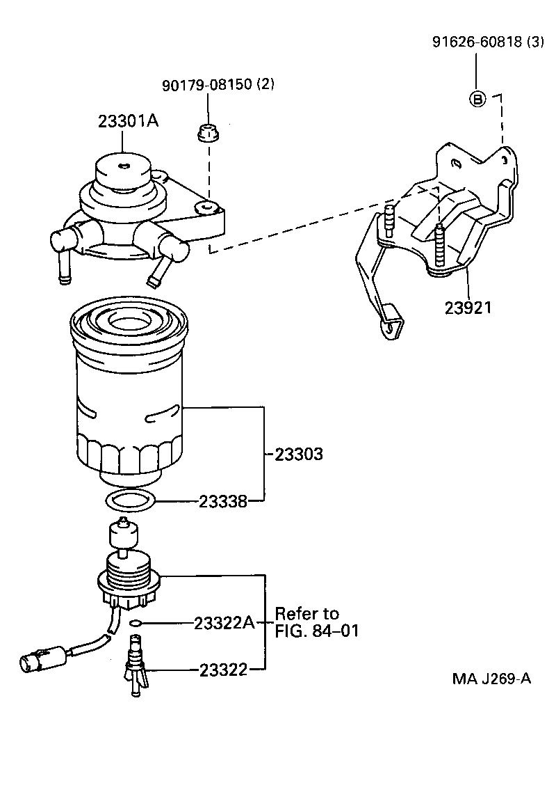 23301-54030 CAP ASSY, FUEL FILTER product image