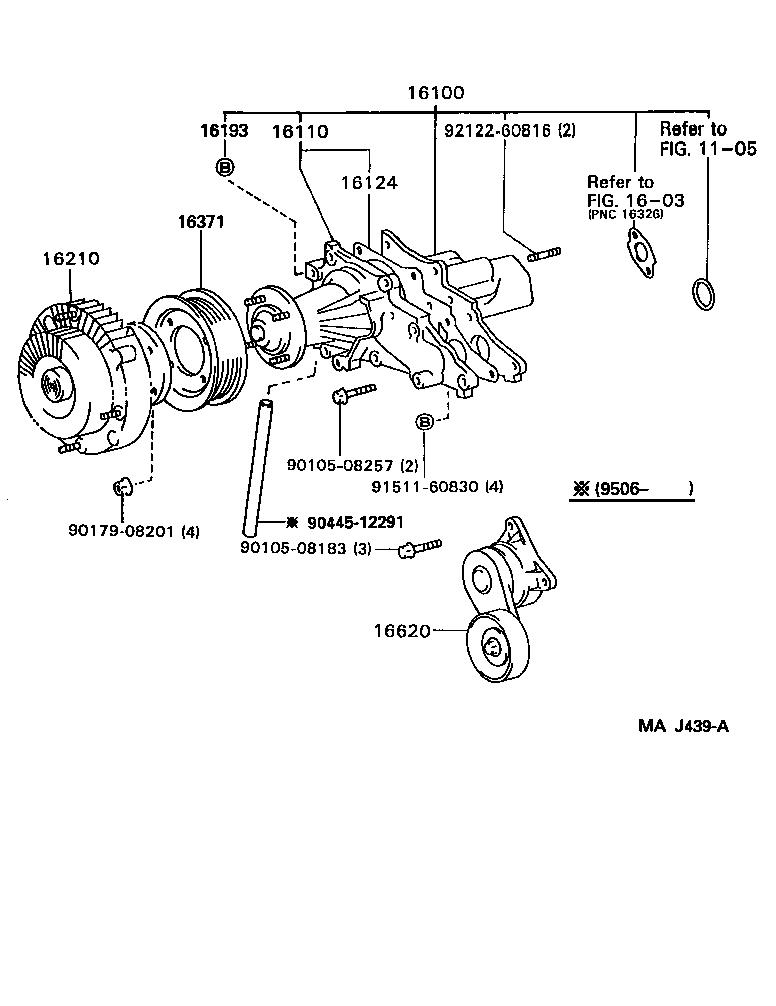 16193-46040 BOLT, STUD(FOR WATER PUMP COVER) product image