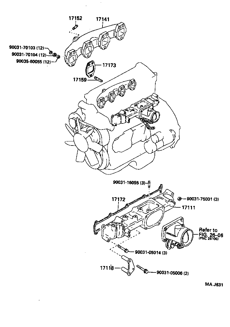 90031-16060 BOLT, STUD(FOR MANIFOLD TO CYLINDER HEAD) product image