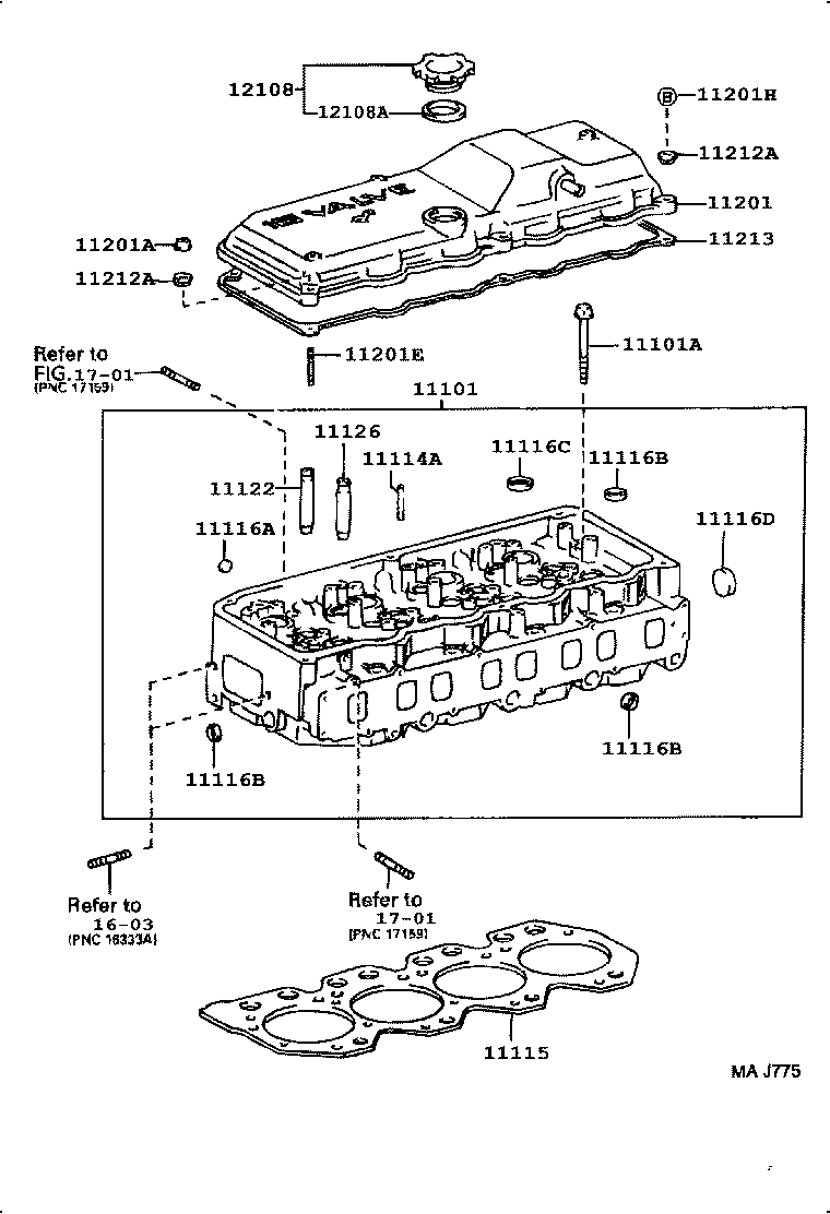 11101-78180 HEAD SUB-ASSY, CYLINDER product image