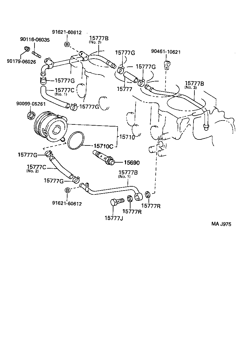 15768-64120 PIPE, OIL COOLER product image