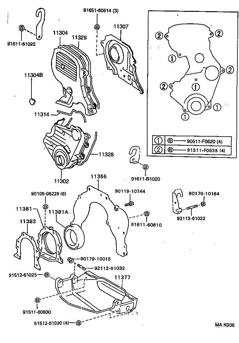 11302-02030 COVER SUB-ASSY, TIMING CHAIN OR BELT product image