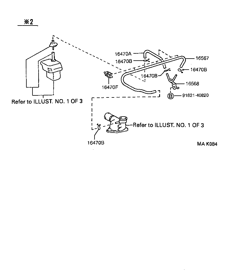 16261-48020 HOSE, WATER BY-PASS, NO.2 product image
