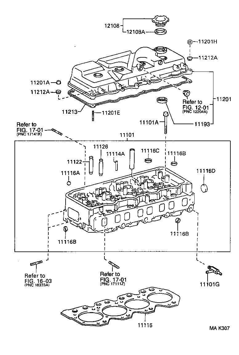 11101-49385 HEAD SUB-ASSY, CYLINDER product image