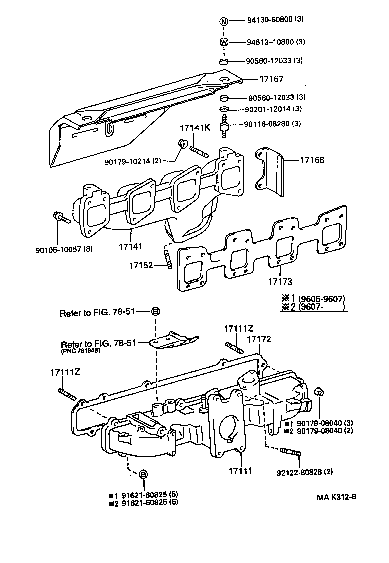 90031-16060 BOLT, STUD(FOR MANIFOLD TO CYLINDER HEAD) product image