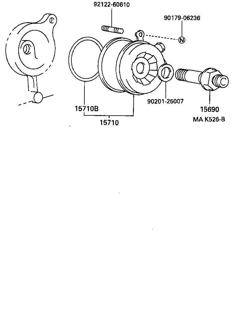 15768-64120 PIPE, OIL COOLER product image