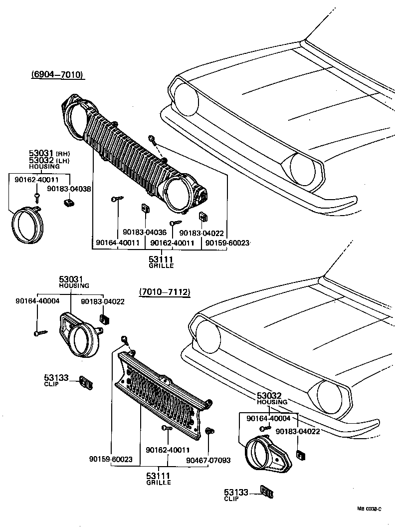 53101-19355 GRILLE, RADIATOR product image