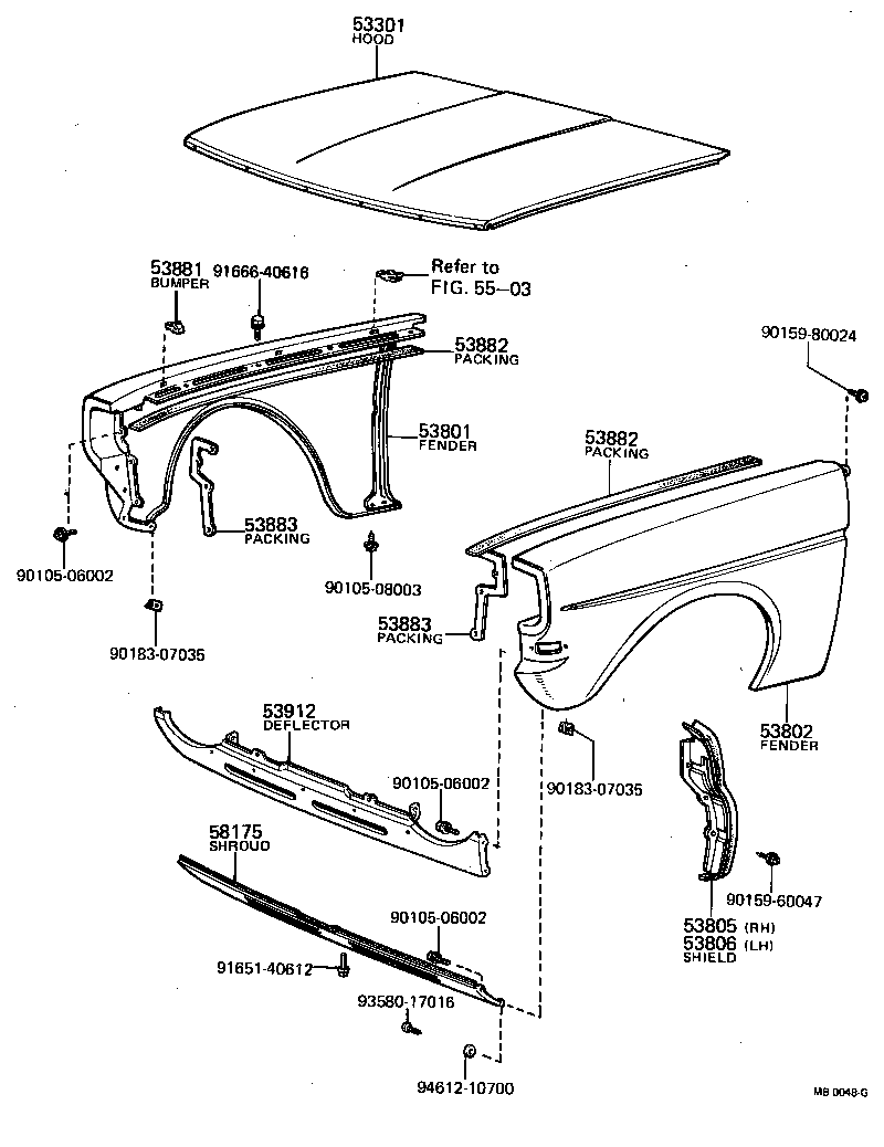 53801-10142 FENDER SUB-ASSY, FRONT RH product image