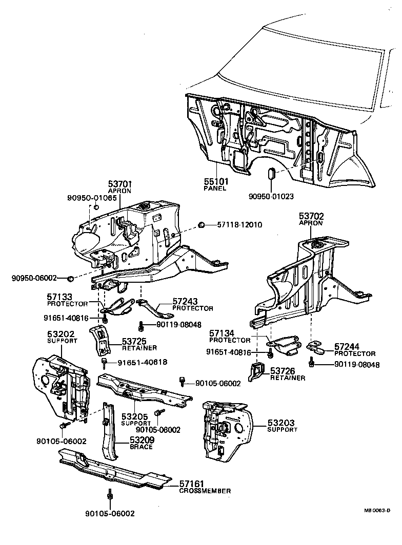 57243-10010 PROTECTOR, LOWER ARM, RH product image