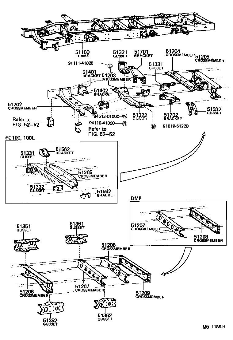 51001-55021 FRAME ASSY product image