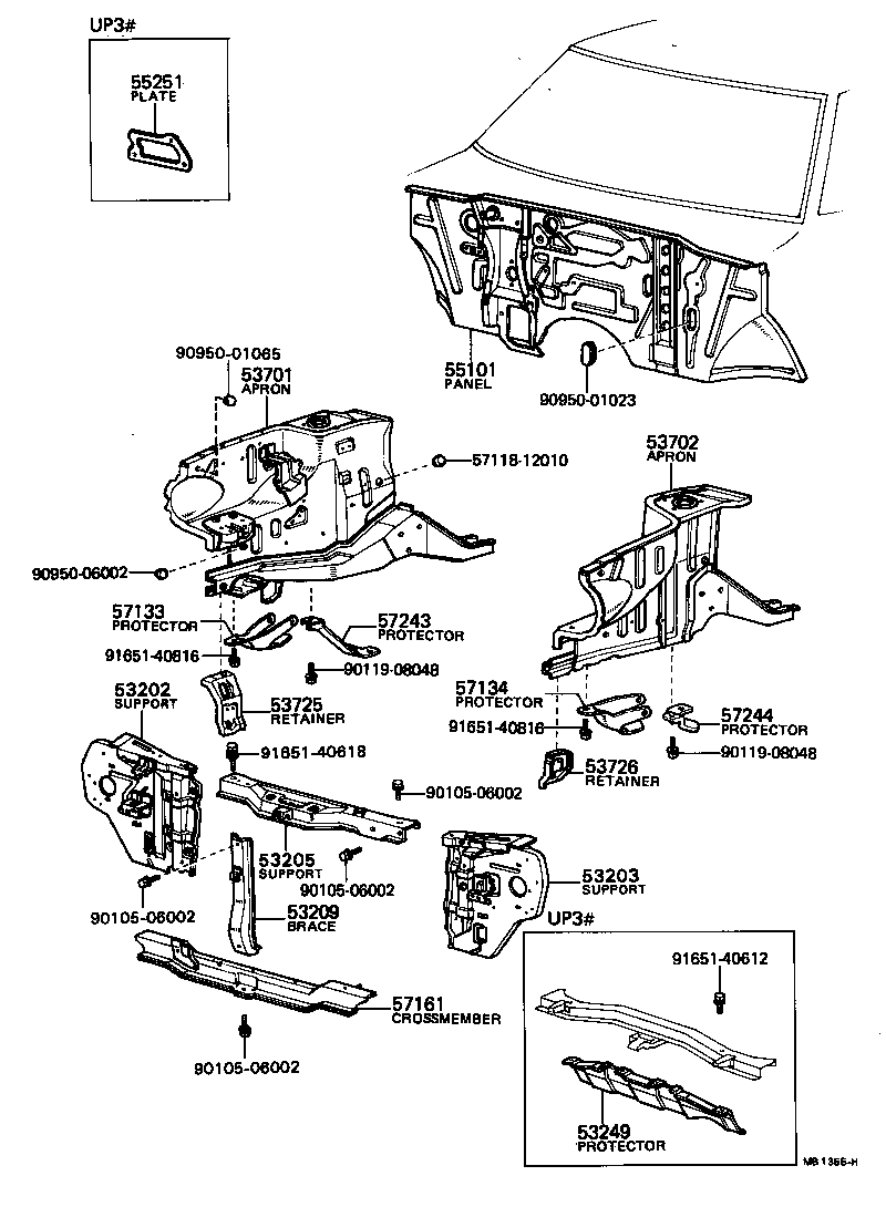 53202-10021 SUPPORT SUB-ASSY, RADIATOR, UPPER product image