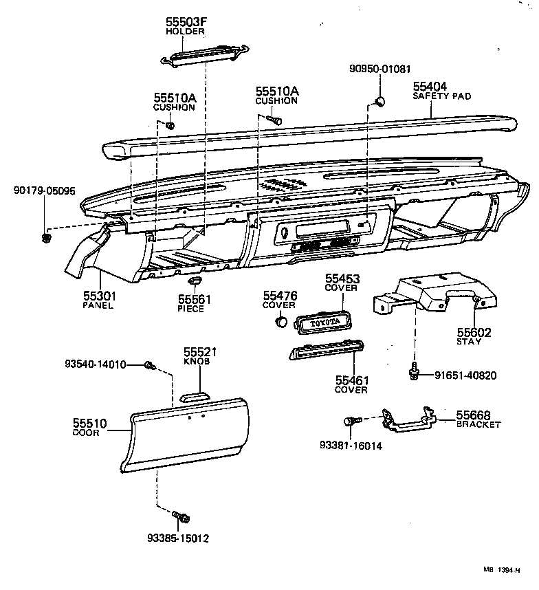 55001-95702 PANEL SUB-ASSY, INSTRUMENT product image