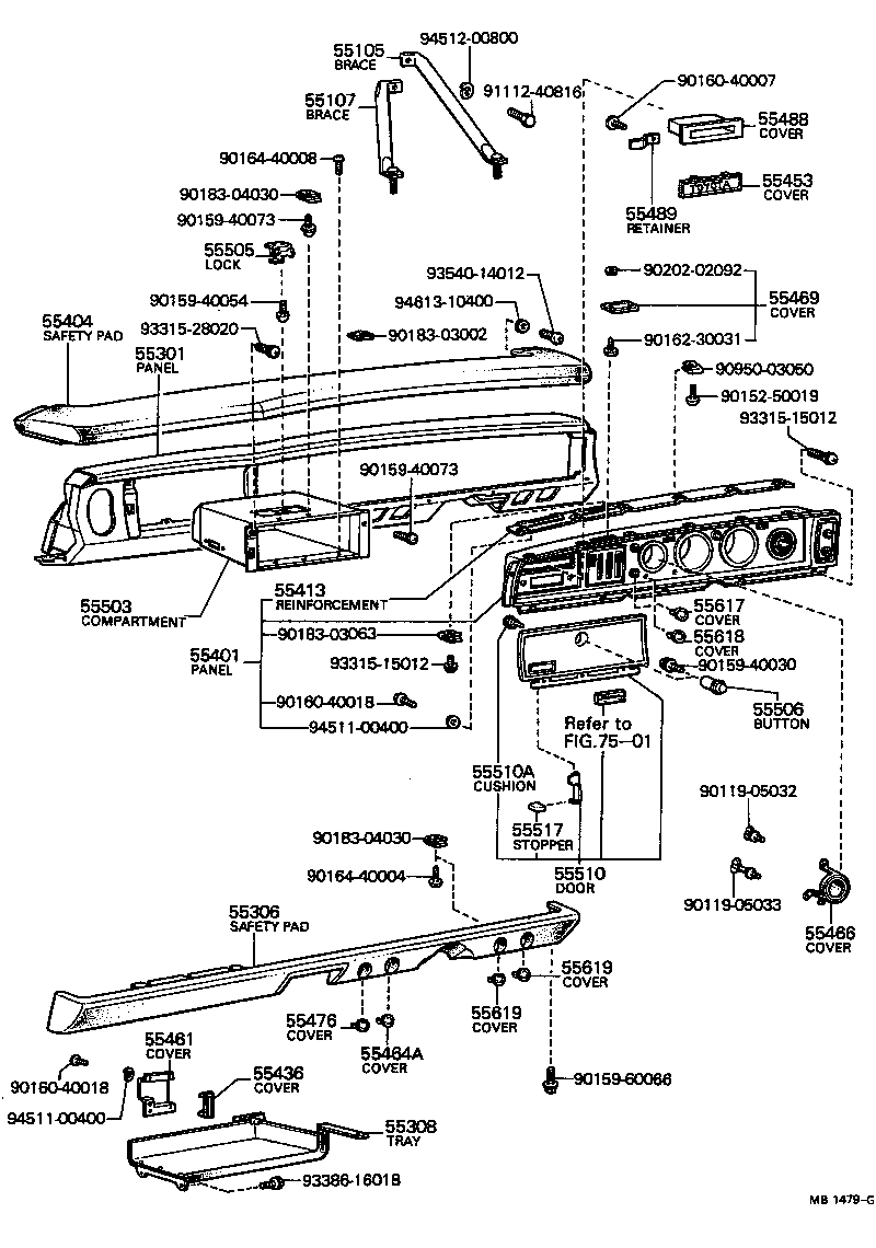 55401-14906 PANEL SUB-ASSY, INSTRUMENT CLUSTER FINISH product image