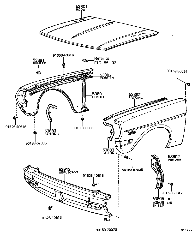 53801-10142 FENDER SUB-ASSY, FRONT RH product image