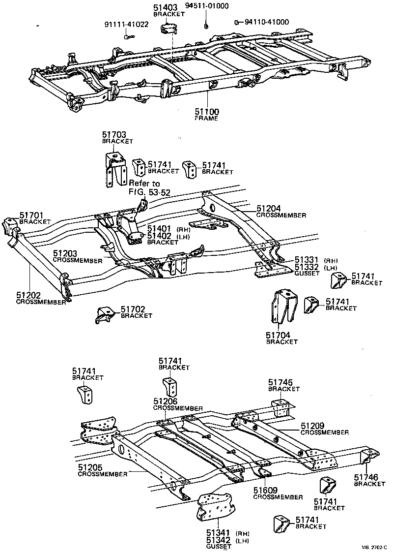 51403-25030 BRACKET SUB-ASSY, ENGINE REAR MOUNTING product image