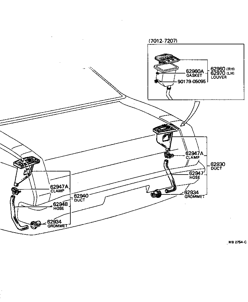 96112-10280 CLAMP, ROOF SIDE VENT HOSE product image