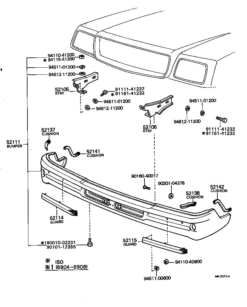 52104-91402 GUARD, BUMPER, FRONT RH product image