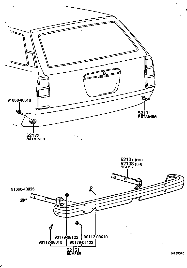 52046-21010 STAY SUB-ASSY, REAR BUMPER, LH product image
