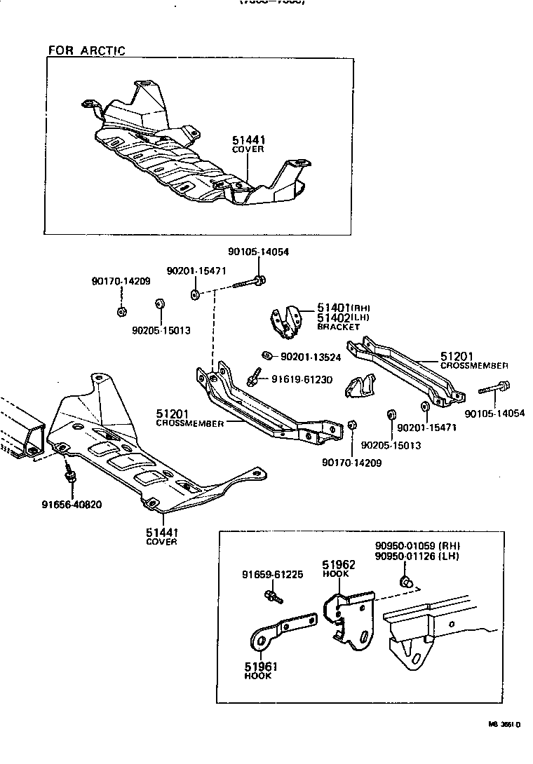 51401-20110 BRACKET SUB-ASSY, ENGINE FRONT MOUNTING, RH product image