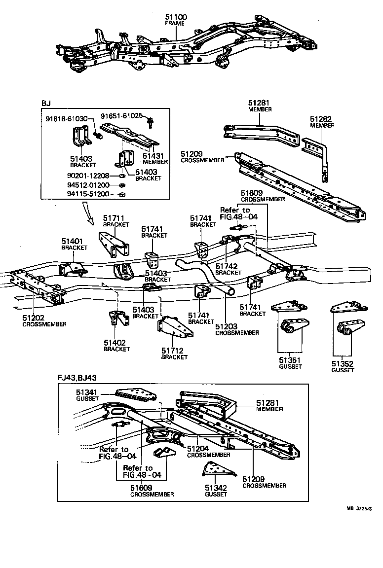 51001-60243 FRAME ASSY product image
