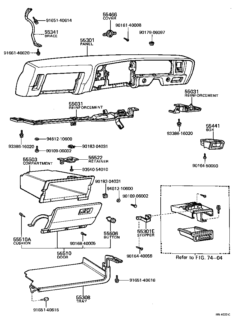 55404-12340 PANEL SUB-ASSY, INSTRUMENT CLUSTER FINISH product image