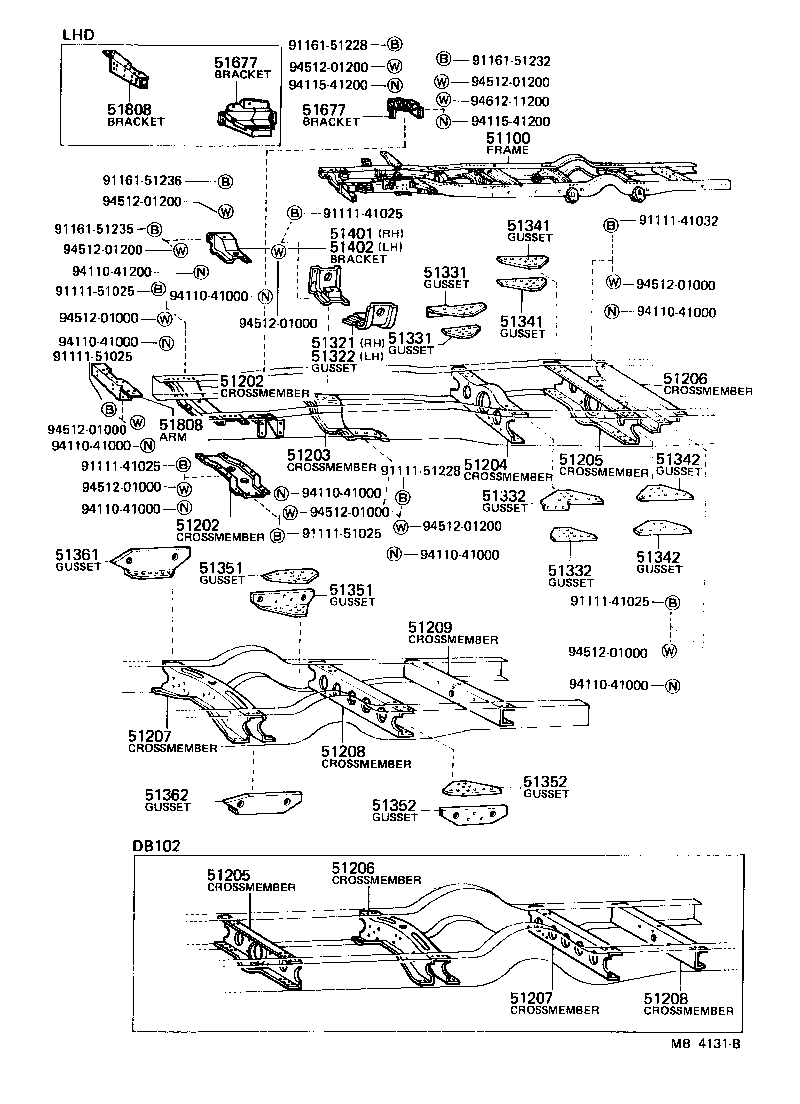 51001-55021 FRAME ASSY product image