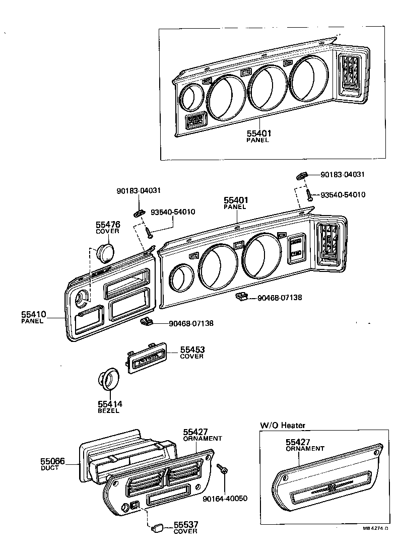 55404-12340 PANEL SUB-ASSY, INSTRUMENT CLUSTER FINISH product image