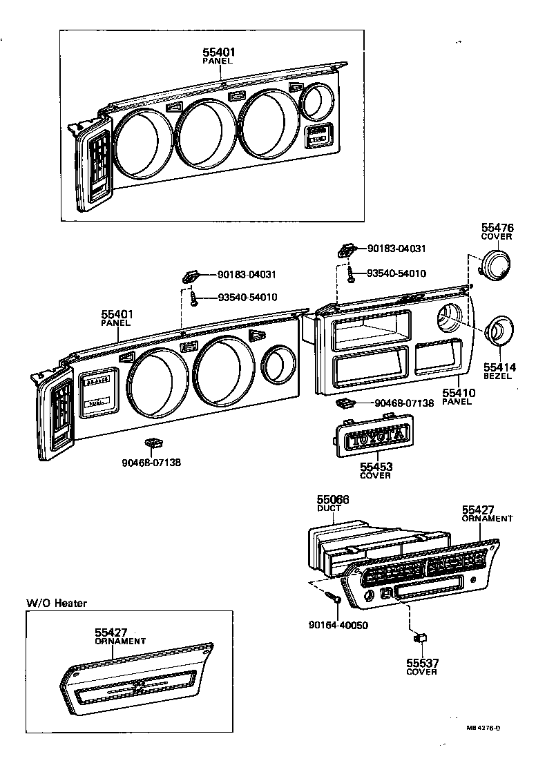 55404-12340 PANEL SUB-ASSY, INSTRUMENT CLUSTER FINISH product image