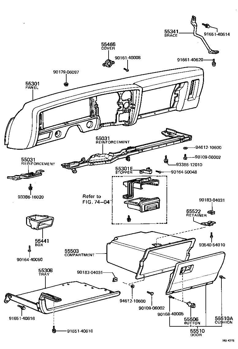 55404-12340 PANEL SUB-ASSY, INSTRUMENT CLUSTER FINISH product image