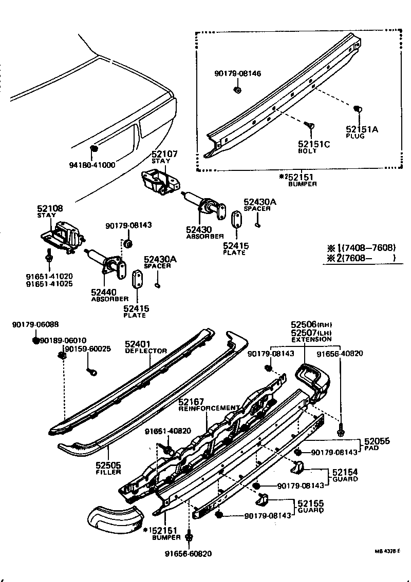52015-12020 STAY SUB-ASSY, REAR BUMPER, RH product image