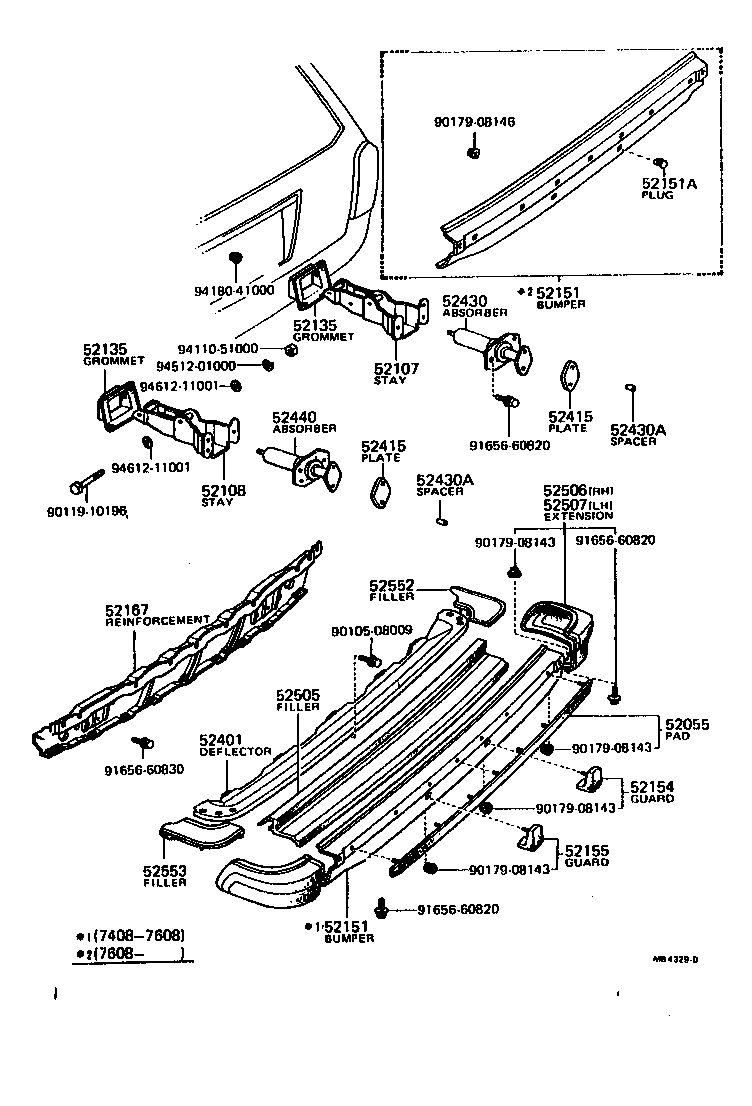 52015-12020 STAY SUB-ASSY, REAR BUMPER, RH product image