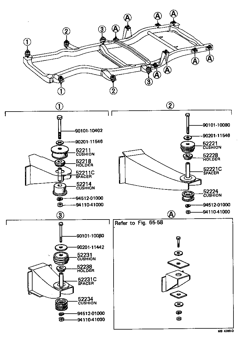 52022-35010 CUSHION, BODY MOUNT, NO.2 LOWER product image