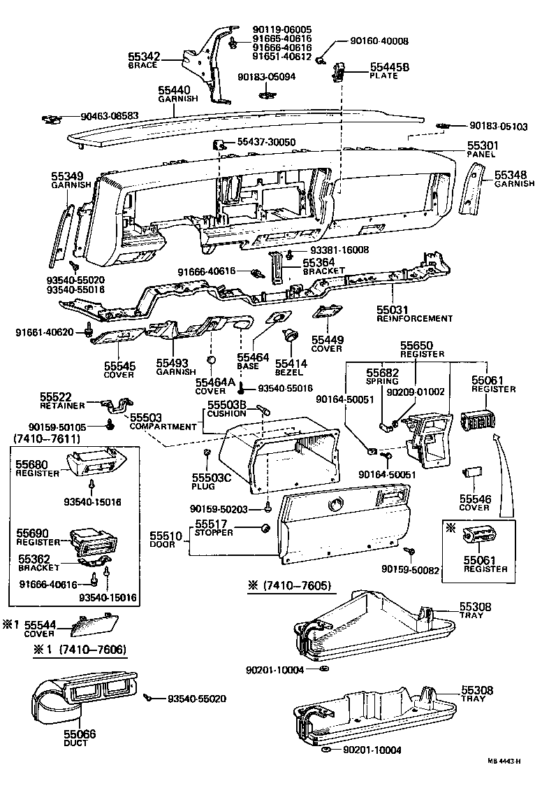 55404-30280 PANEL SUB-ASSY, INSTRUMENT CLUSTER FINISH product image