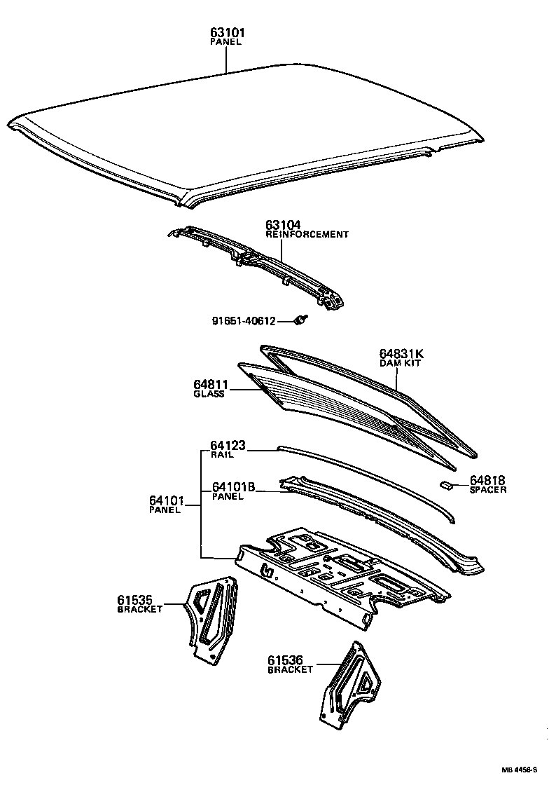 63102-91701 PANEL, WINDSHIELD HEADER, INNER product image