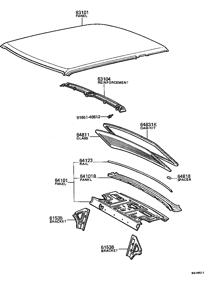 63102-91701 PANEL, WINDSHIELD HEADER, INNER product image