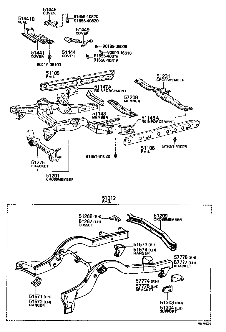 51011-30130 CROSSMEMBER SUB-ASSY, FRONT SUSPENSION product image