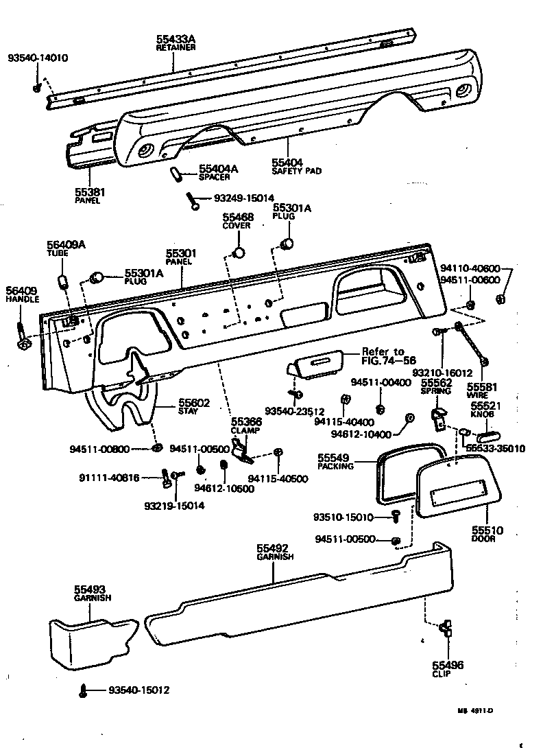 55301-60102 PANEL SUB-ASSY, INSTRUMENT product image