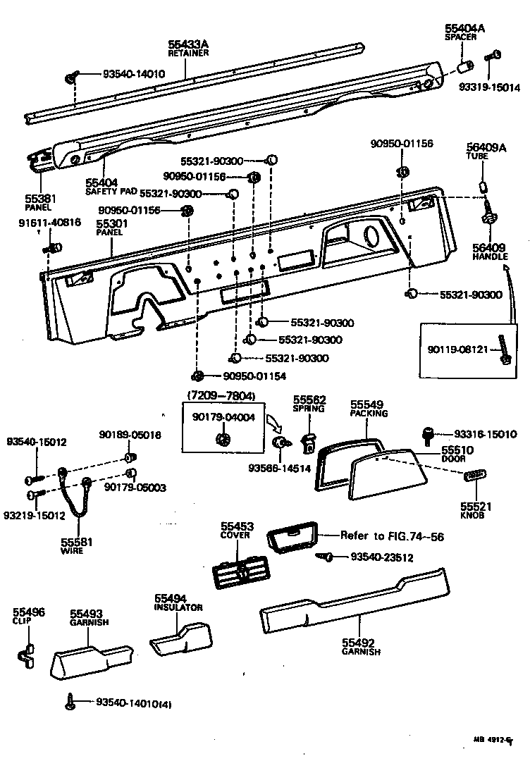 55301-60102 PANEL SUB-ASSY, INSTRUMENT product image