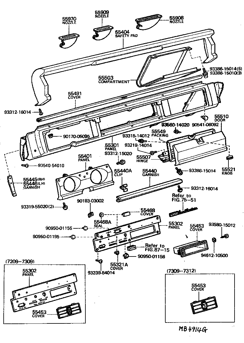 55301-60102 PANEL SUB-ASSY, INSTRUMENT product image