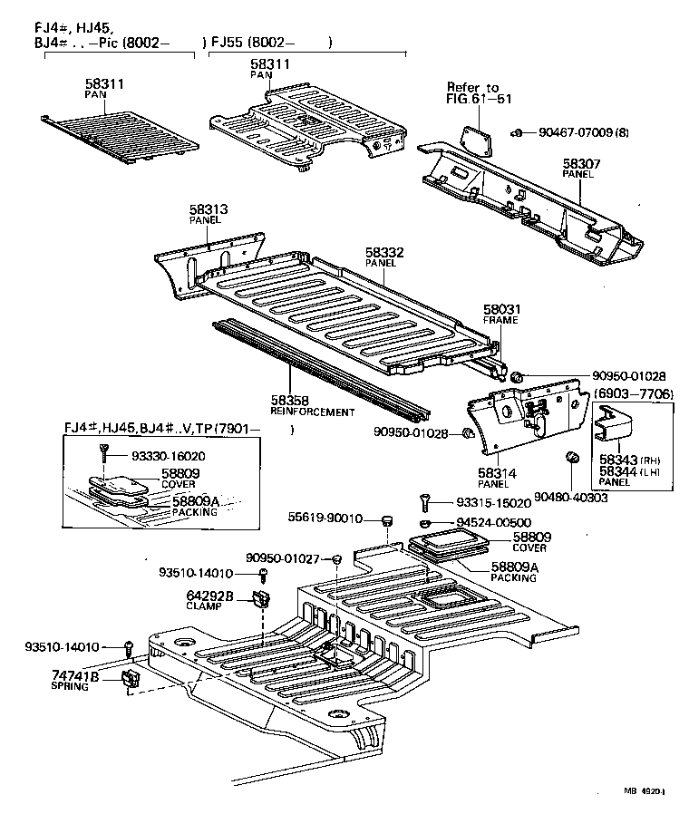 58301-90650 PAN, REAR FLOOR product image