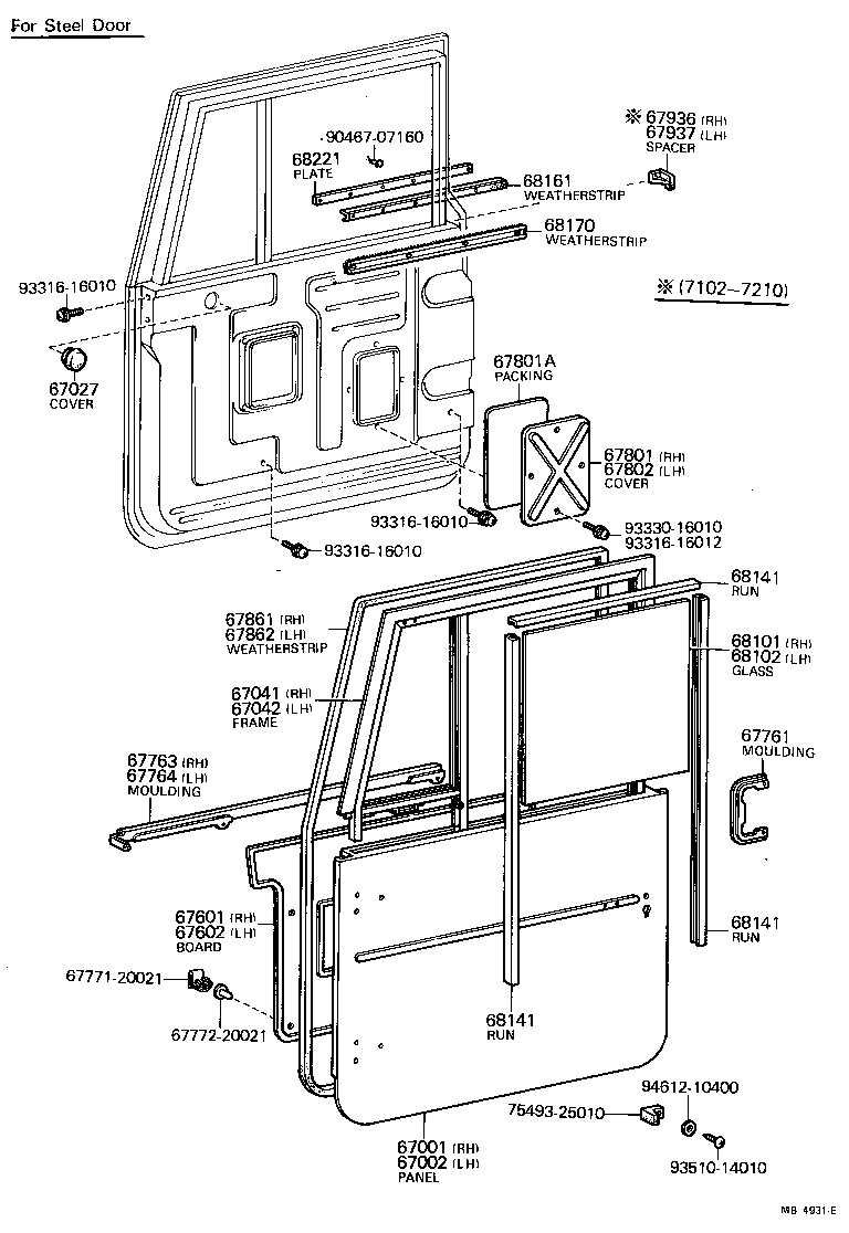 67001-90366 PANEL SUB-ASSY, FRONT DOOR, RH product image