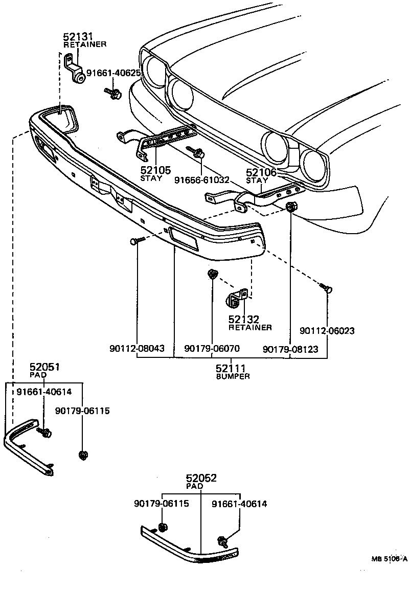 52011-14010 STAY SUB-ASSY, FRONT BUMPER, RH product image